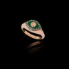 Δαχτυλίδι σε Ροζ Χρυσό με Σμάλτο και Διαμάντια – DA118N