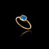 Χειροποίητο Δαχτυλίδι σε Χρυσό με Μπλε Τοπάζ – DA119N