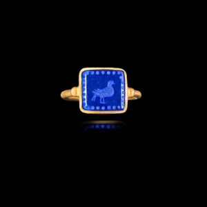 Χειροποίητο Δαχτυλίδι σε Χρυσό με Σφραγιδόλιθο - DA169N