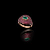 Δαχτυλίδι σε Ροζ Χρυσό με Σμαράγδι & Ρουμπίνια-DA212N
