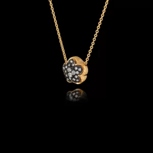Χρυσό Κολιέ Λουλούδι Κ18 με Διαμάντια - KO240N