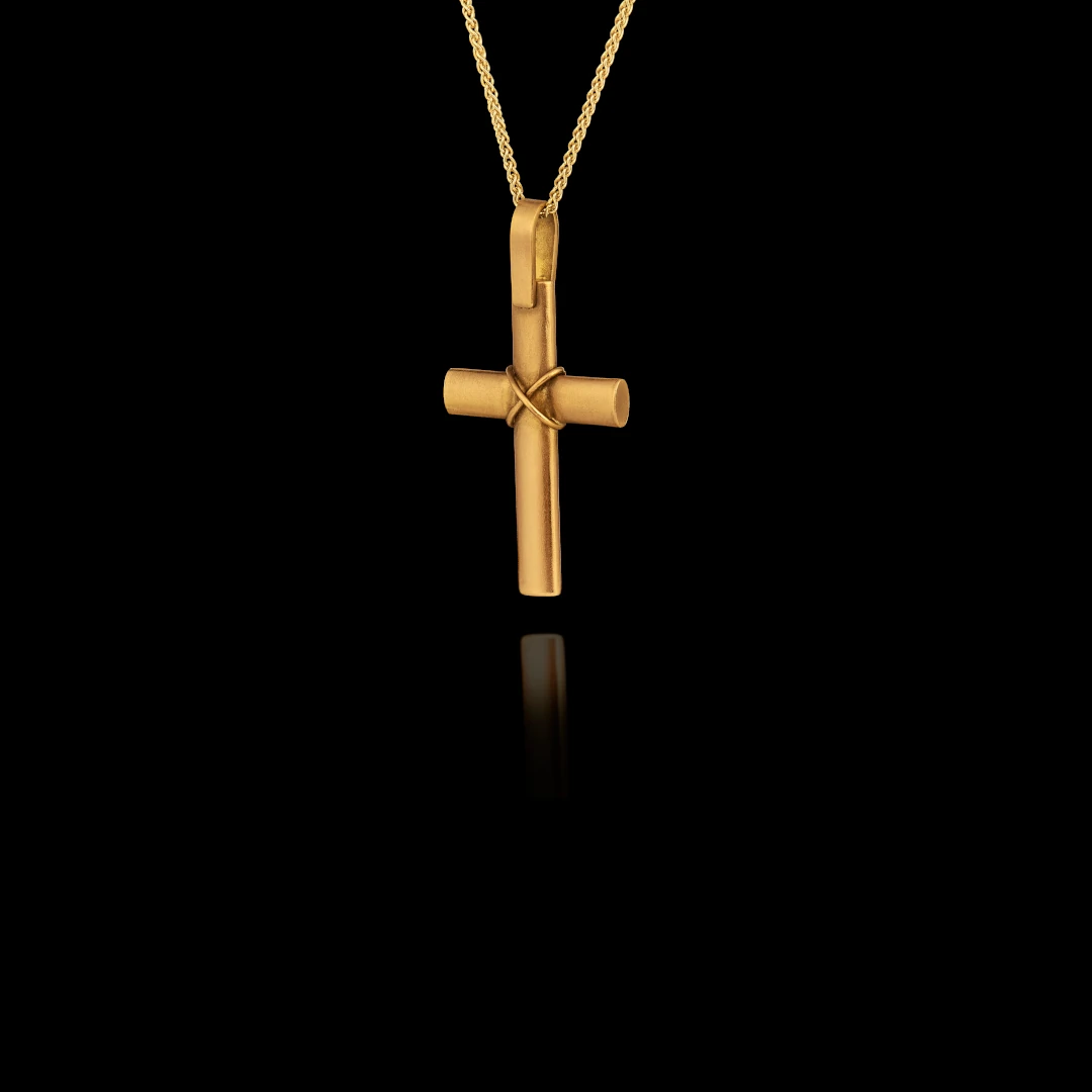 Χρυσός Βυζαντινός Σταυρός Κ22 ST328N