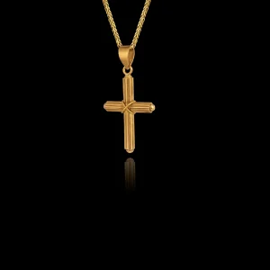 Χρυσός Βυζαντινός Σταυρός Κ22 ST338N